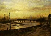 Frederick Mccubbin Falls Bridge, Melbourne Germany oil painting artist